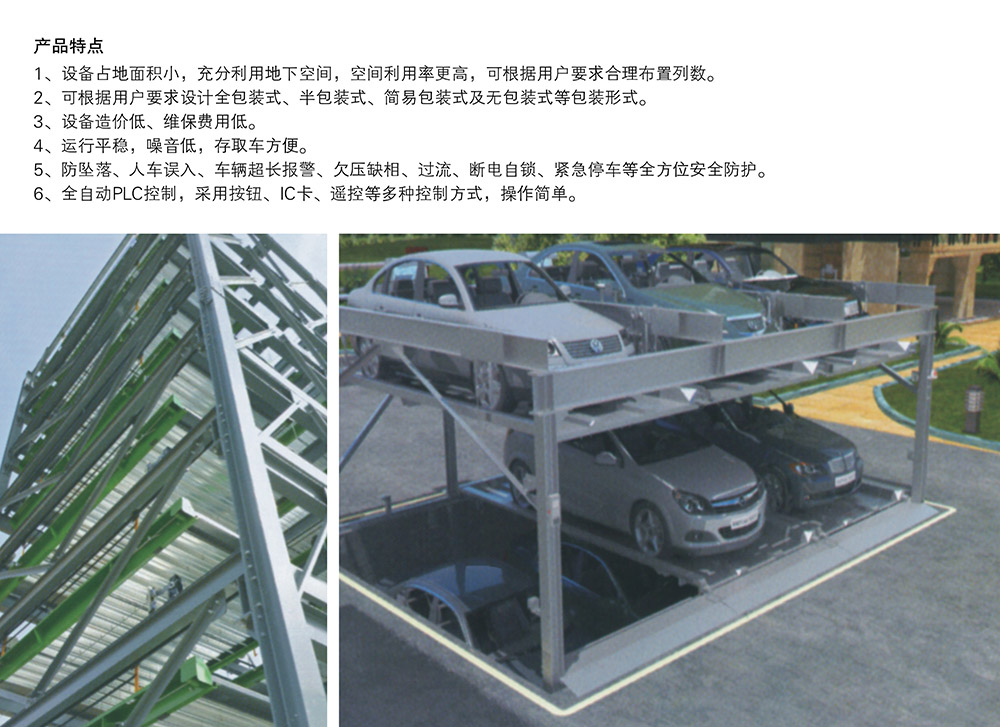 成都重庆负一正二地坑PSH3D1三层升降横移立体车库设备产品特点.jpg